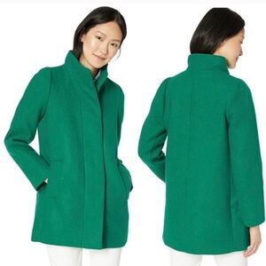 J. Crew  Wool Emerald Vibrant Green Pea Coat